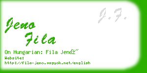 jeno fila business card